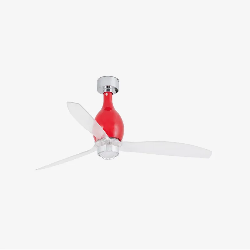 MINI ETERFAN M LED Ventilateur rouge brillant/transparent DC