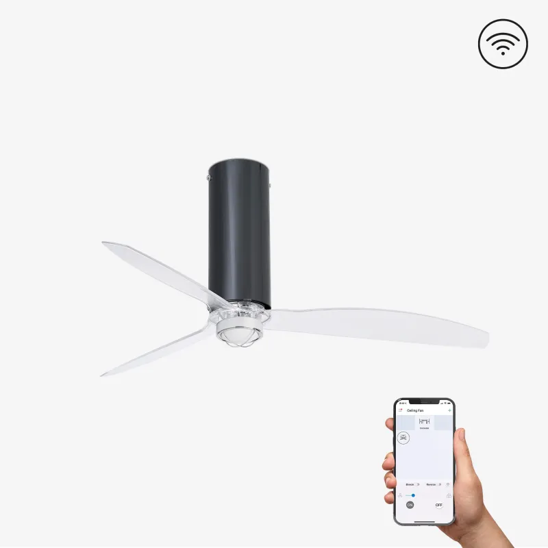 TUBE FAN M LED Ventilateur noir brillant/transparent DC SMART
