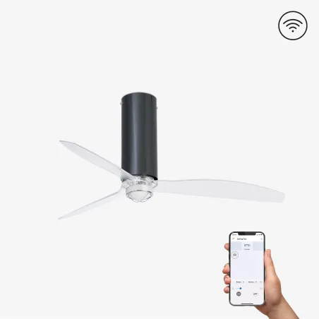 TUBE FAN M LED Ventilateur noir brillant/transparent DC SMART