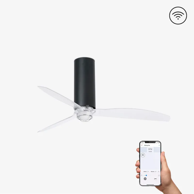 TUBE FAN M LED Ventilateur noir mat/transparent DC SMART