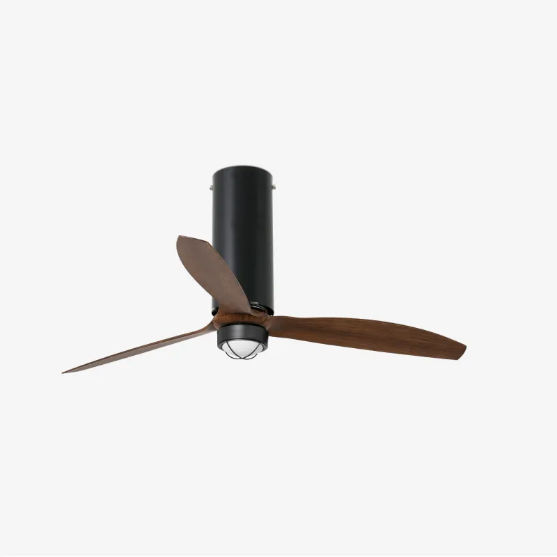 TUBE FAN M LED Ventilateur noir mat/bois DC
