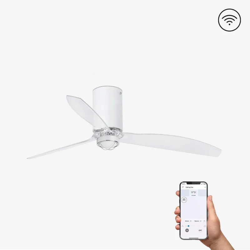 MINI TUBE FAN M LED Ventilateur blanc mat/transparent DC SMART
