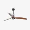 DECO FAN M LED Ventilateur noir/bois DC