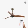 DECO FAN M LED Ventilateur or/bois DC SMART