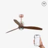 DECO FAN M LED Ventilateur cuivre/bois DC SMART