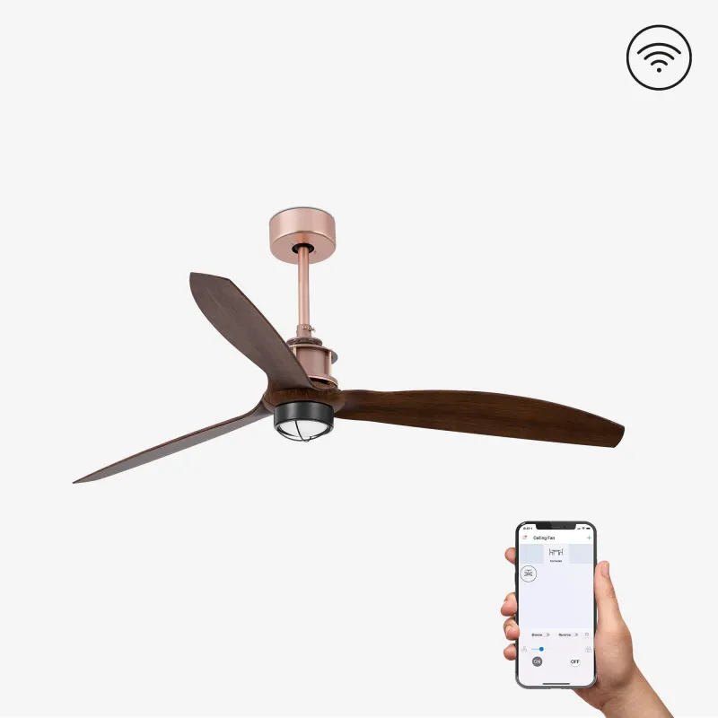 JUST FAN M LED Ventilateur cuivre/bois DC SMART