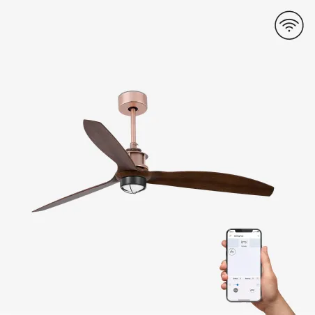 JUST FAN M LED Ventilateur cuivre/bois DC SMART