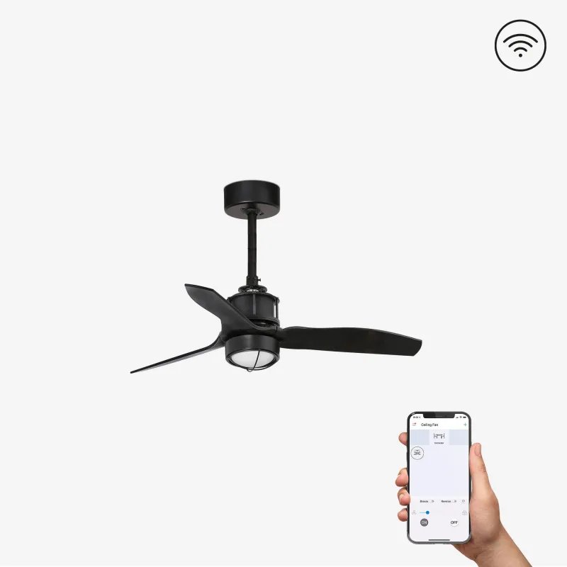 JUST FAN XS LED Ventilateur noir mat DC 81cm SMART