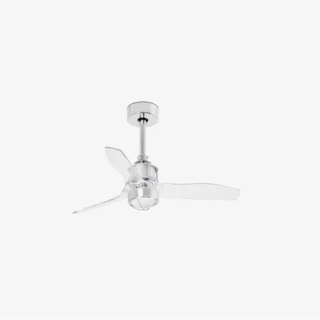 JUST FAN XS LED Ventilateur chrome/transparent 81cm