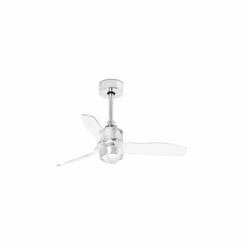 JUST FAN XS LED Ventilateur chrome/transparent 81cm SMART