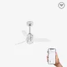 JUST FAN XS LED Ventilateur chrome/transparent 81cm SMART
