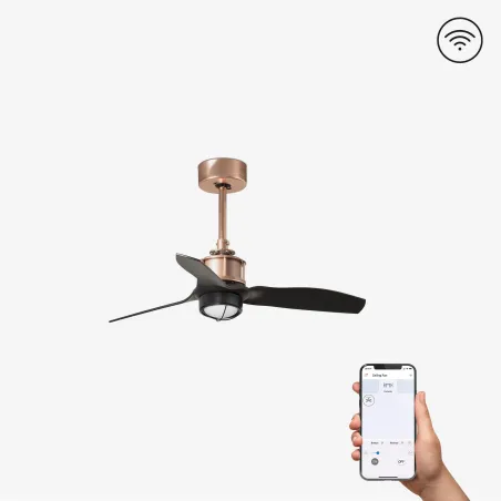 JUST FAN XS LED Ventilateur cuivre/noir 81cm SMART