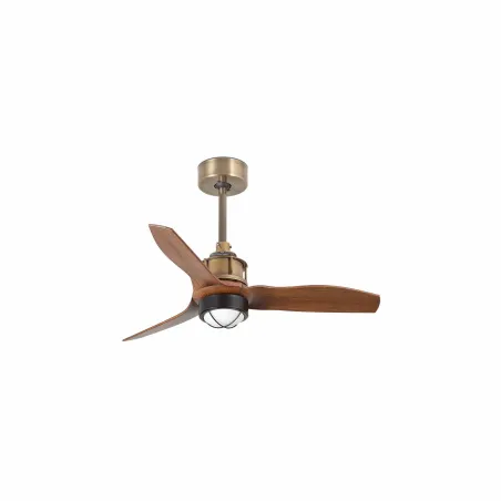 JUST FAN XS LED Ventilateur or vieilli/bois 81cm SMART