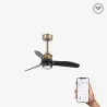 JUST FAN XS LED Ventilateur or vieilli/noir 81cm SMART