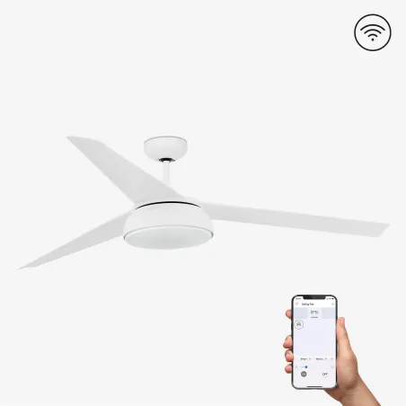 VULCANO L LED Ventilateur blanc DC SMART