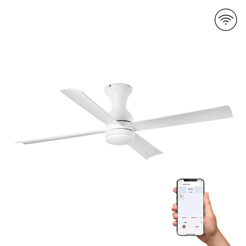 FRASER M LED Ventilateur blanc SMART