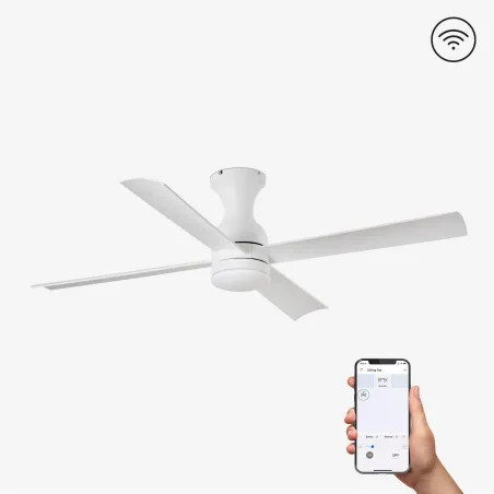 FRASER M LED Ventilateur blanc SMART