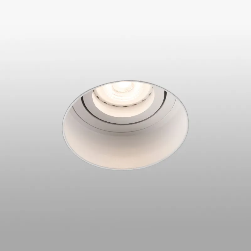 HYDE R Lampe encastrable blanche rond orientable sans encadrement