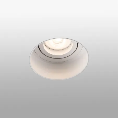 HYDE R Lampe encastrable blanche rond orientable sans encadrement
