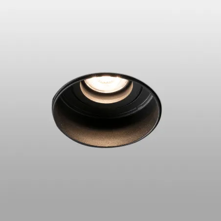 HYDE R Lampe encastrable noir rond orientable sans encadrement