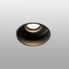 HYDE R Lampe encastrable noir rond orientable sans encadrement