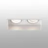 HYDE SQ 2L Lampe encastrable blanche carré orientable sans encadrement