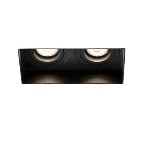 HYDE SQ 2L Lampe encastrable noir carré orientable sans encadrement