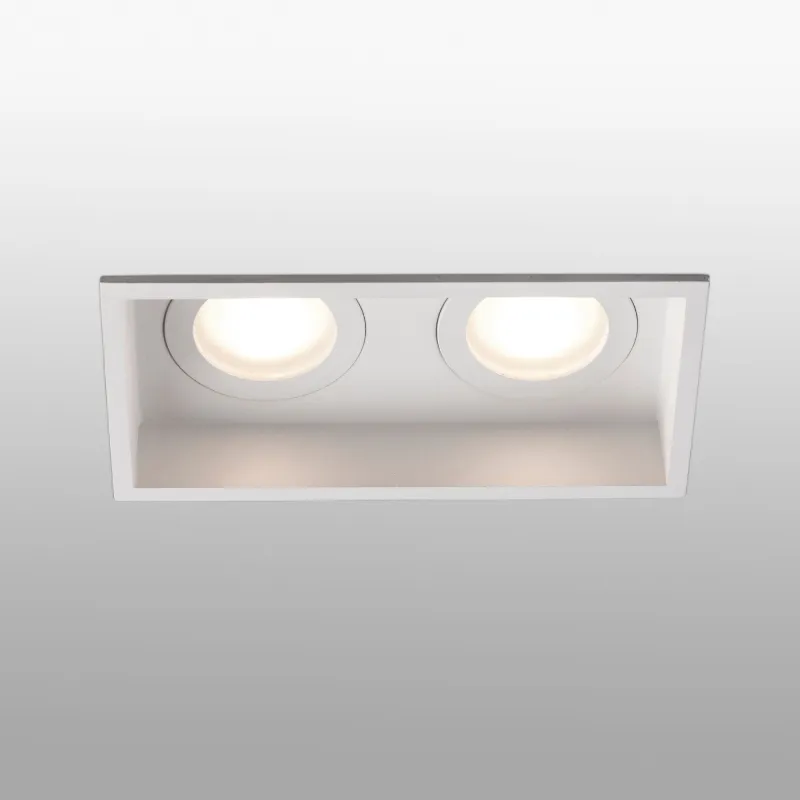 HYDE SQ 2L Lampe encastrable blanche carré