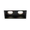 HYDE SQ 2L Lampe encastrable noir carré