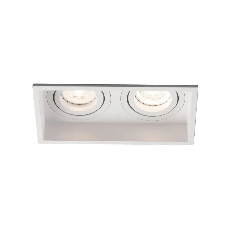 HYDE SQ 2L Lampe encastrable blanche carré orientable