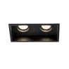 HYDE SQ 2L Lampe encastrable noir carré orientable
