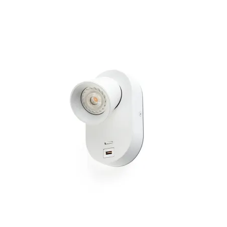 CORB Lampe applique blanc GU10+USB