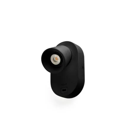CORB Lampe applique noire GU10+USB