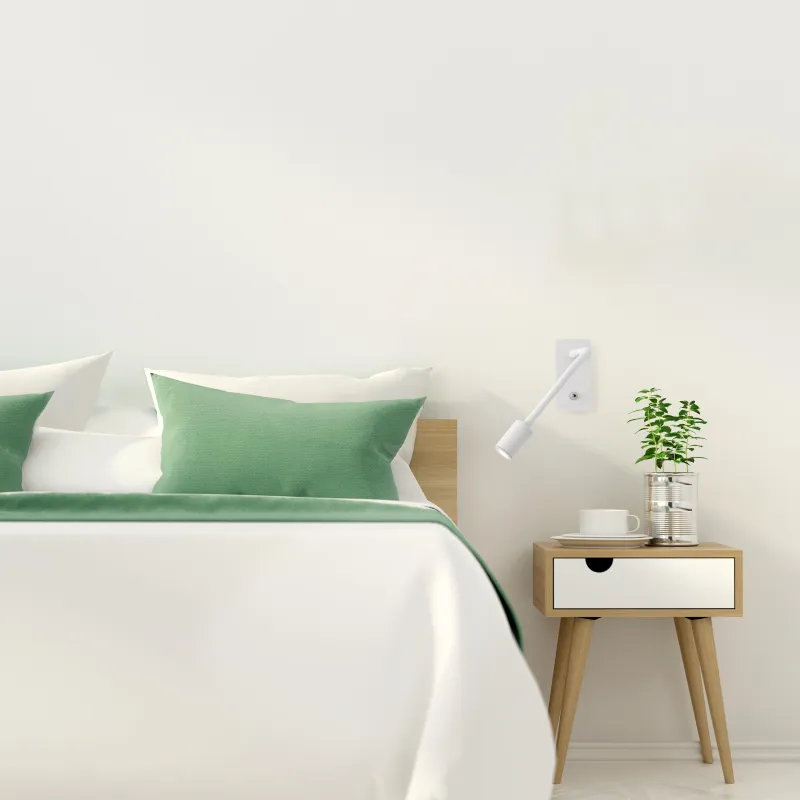 SAMI Lampe applique lecteur blanc