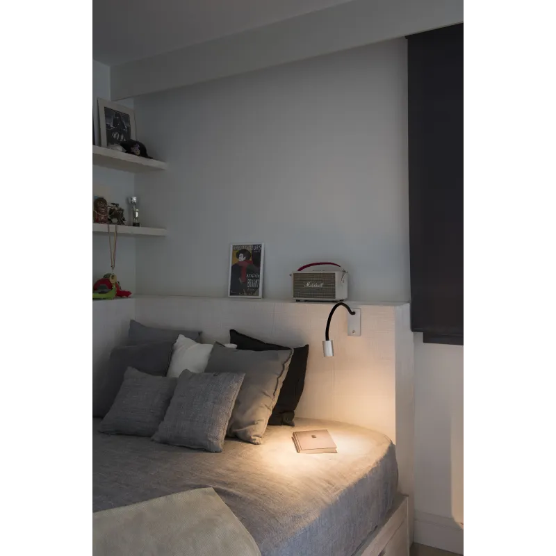 LESER Lampe applique lecteur nickel satiné