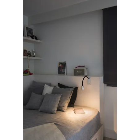 LESER Lampe applique lecteur nickel satiné
