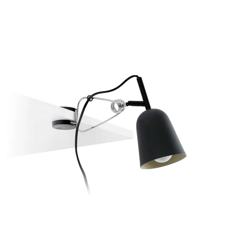 STUDIO Lampe avec pince noire et crème
