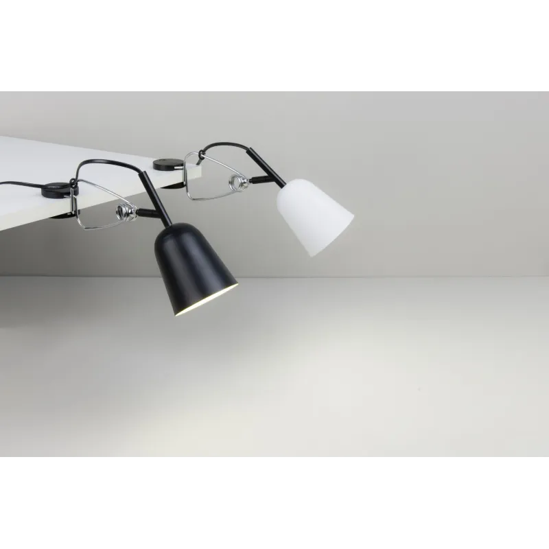 STUDIO Lampe avec pince noire et crème