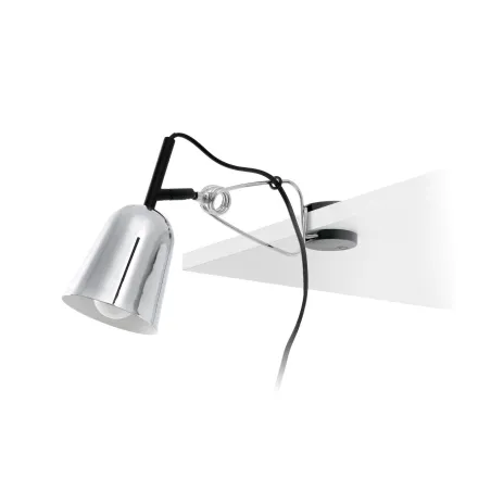 STUDIO Lampe avec pince chrome et blanche