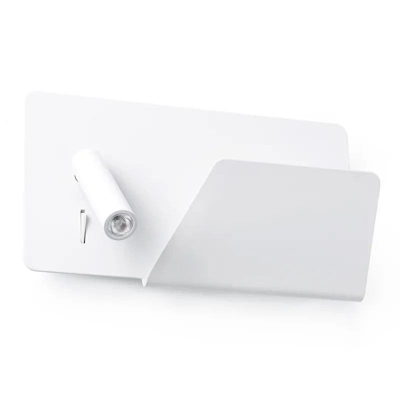 SUAU USB Lampe applique blanche avec lecteur droite