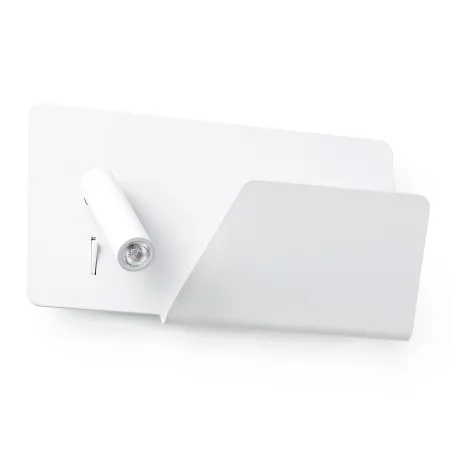 SUAU USB Lampe applique blanche avec lecteur droite