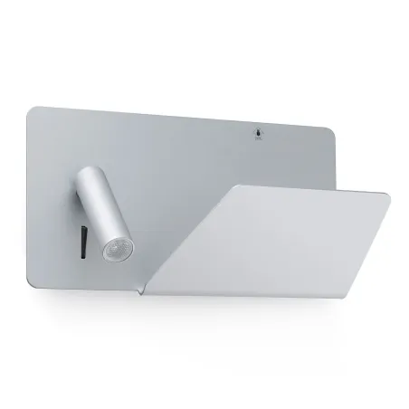 SUAU USB Lampe applique grise avec lecteur droite