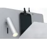 SUAU USB Lampe applique grise avec lecteur droite
