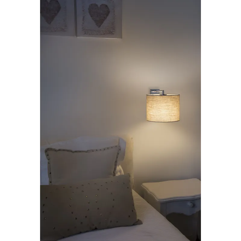 SAHARA Lampe applique chrome/lin