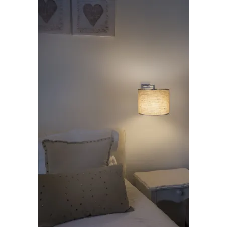 SAHARA Lampe applique chrome/lin