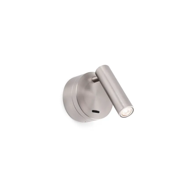 BOC Lampe applique lecteur nickel satiné
