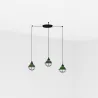 CLAIRE 3L Lampe suspension verte