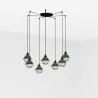 CLAIRE 7L Lampe suspension verte