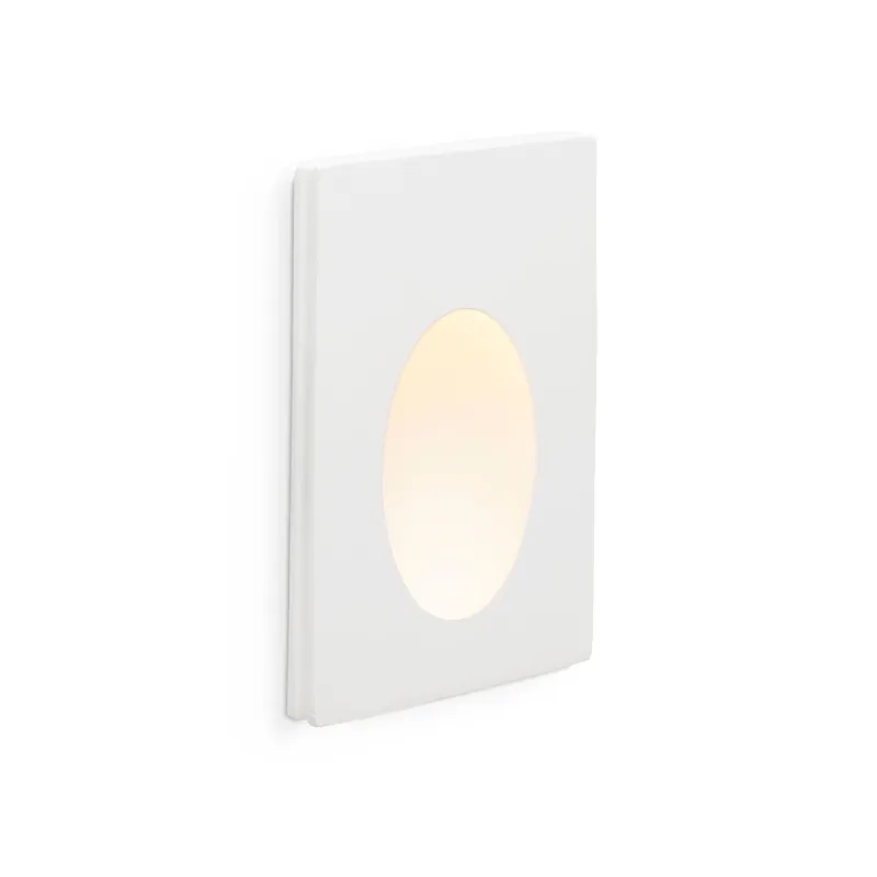 PLAS Lampe encastrable blanc oval
