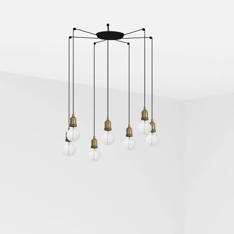 ART 7L Lampe suspension vieil or